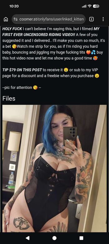 Full leaked Inked kitten private onlyfans photo